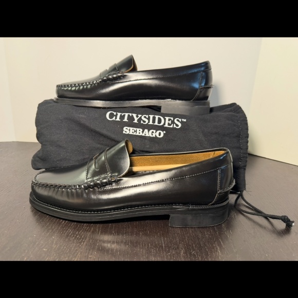 Sebago Classic Dan Citysides Penny Loafers Shoes Black Mens 7.5R main image 6